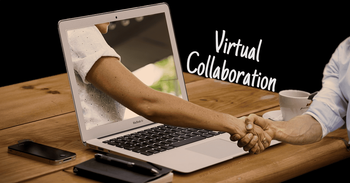 Virtual Collaboration - Virtual handshake - Hand from computer shaking had in-person