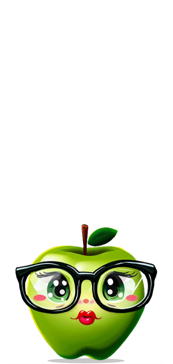 Jumping Schooled by a Teacher Logo - Apple Wearing Glasses