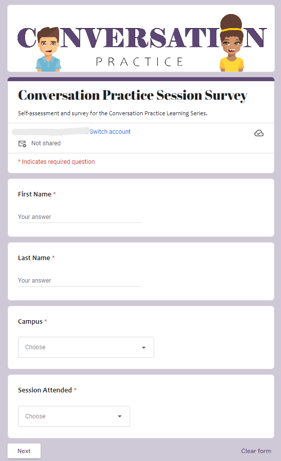 Speaking Practice for Emergent Bilingual Students - Google Form